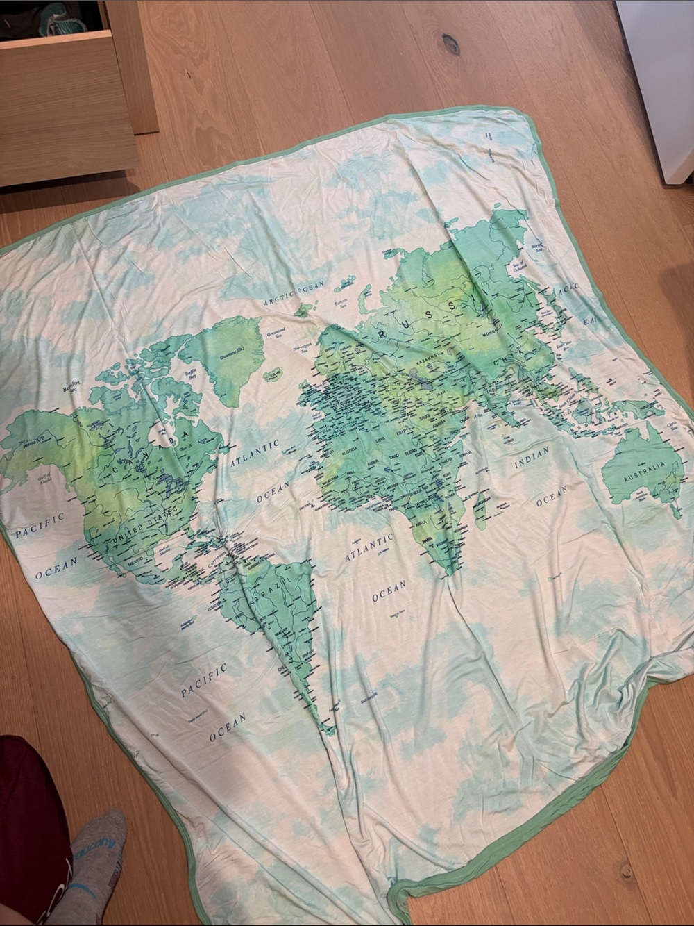 NWOT Bums and Roses For What It’s Earth Bamboo Blanket